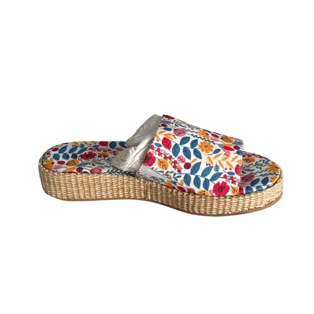 Lisa Vicky Slide Sandal Smile Wild Flower Multicolor Size 8 New - Picture 3 of 5